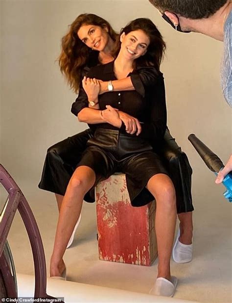 kaia gerber 19 and her mother cindy crawford 54 team up for a modeling job daily mail online
