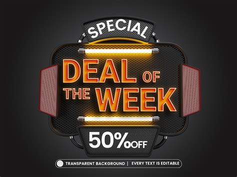 Premium Psd Special Deal Of The Week Offer Editable 3d Banner Template