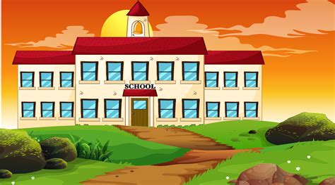 Cartoon School Building Clip Art Free Vector In Open