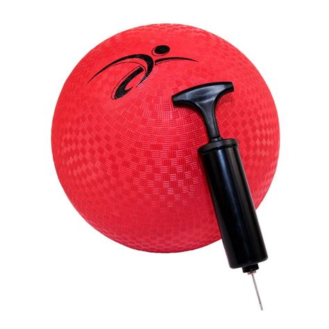 10 Inch Red Rubber Playground Ball With Air Pump For Inflatable Balls