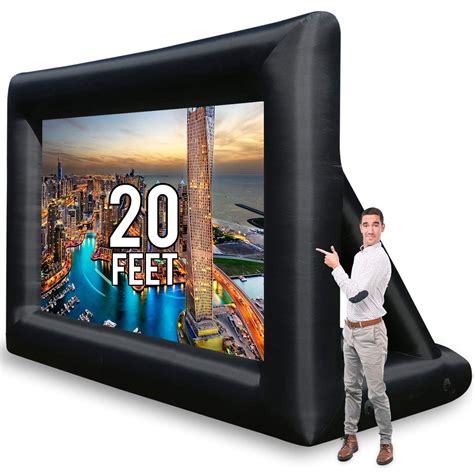 20 Feet Blow Up Projector Screen Outdoor Movie Home Theater Screen