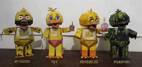 Five Nights At Freddys Chica Timeline Papercraft By Adogopaper On