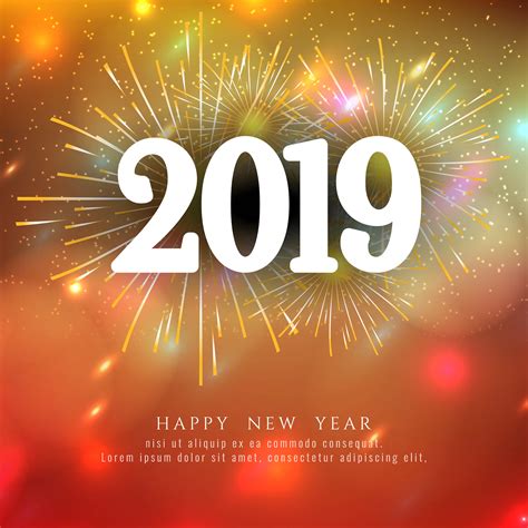 Abstract Happy New Year 2019 Colorful Background 270195 Vector Art At