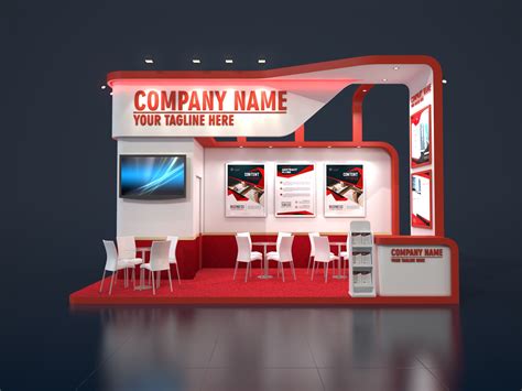 Exhibition Stand 012 18 Sqm 3d Model Exhibition Stall Design