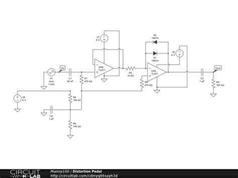 Distortion Pedal Circuitlab