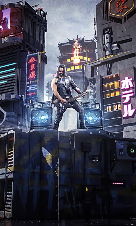 1080x1920 johnny silverhand & male v cyberpunk 2077 iphone. 1280x2120 Cyberpunk 2077 Johnny Silverhand Playing Guitar iPhone 6+ HD 4k Wallpapers, Images ...