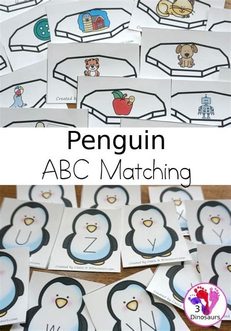 Free Penguin Abc Matching Printable Alphabet Activities Preschool
