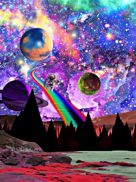 Trippy Galaxy Astronaut Psychedelic Astronaut Etsy Jeremy Ouring