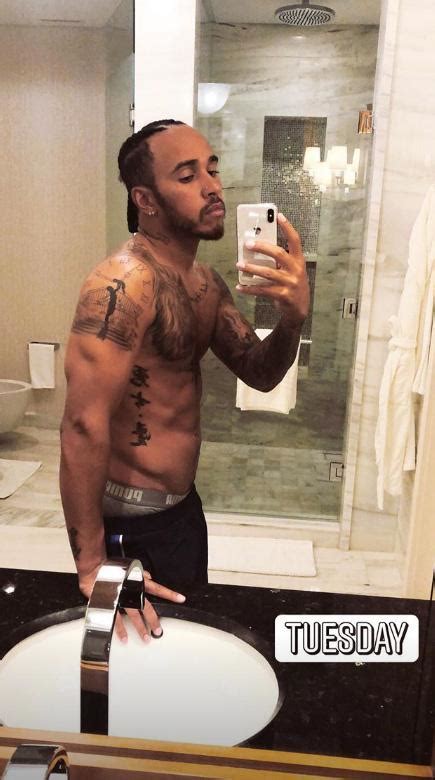 Lewis Hamilton Shows Off His Elaborate Tattoos In Bahrain Selfie Ahead Of Second Formula One