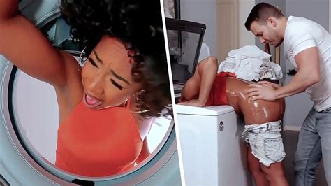 touching my girlfriend s black smom stuck in the washing machine milfed xvideos