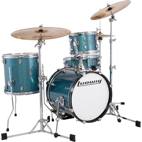 Ludwig Breakbeats By Questlove 4 Piece Shell Pack Azure Sparkle