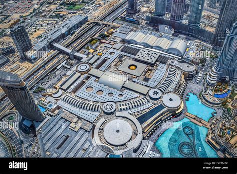Dubai Mall From The Top Of Burj Khalifa The Largest Shopping Mall In