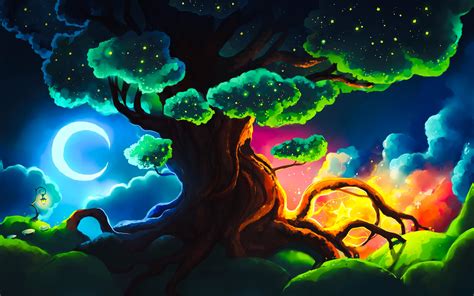 2880x1800 Magical Tree Art Macbook Pro Retina Wallpaper Hd Fantasy 4k