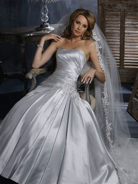 Silver Wedding Dress Cheap 2015 Cheap Silver Grey Ball Gown Princess