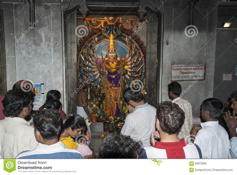 People Pray In Hindu Temple Editorial Stock Photo Image Of Colorful