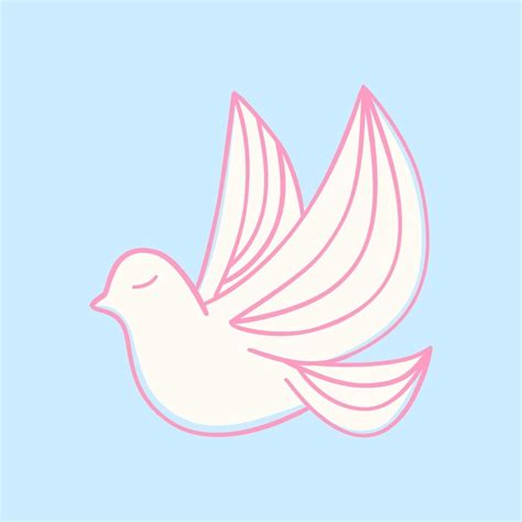 Premium Vector Flying White Dove Symbol Of Peace