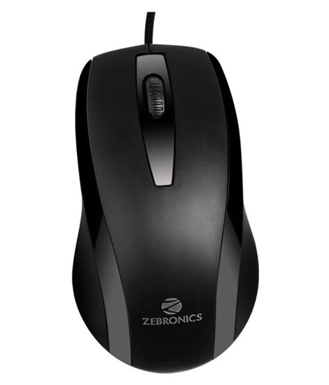 Buy Zebronics Zeb Alex Black Usb Wired Mouse Online At Best Price In