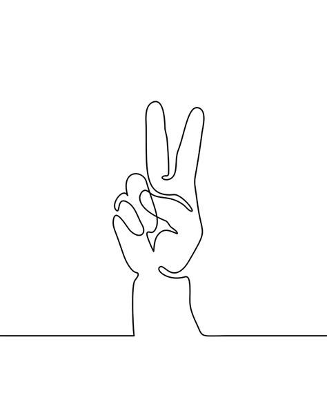 Peace Line Art Drawings Simple Line Drawings Embroidered Canvas Art
