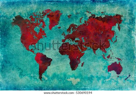 World Map Grunge Background Stock Photo Edit Now 530690194