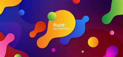 Colorful Liquid Dynamic Shape Abstract Background Creative Fluid On