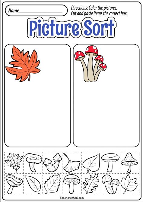 Fall Cut And Paste Worksheets