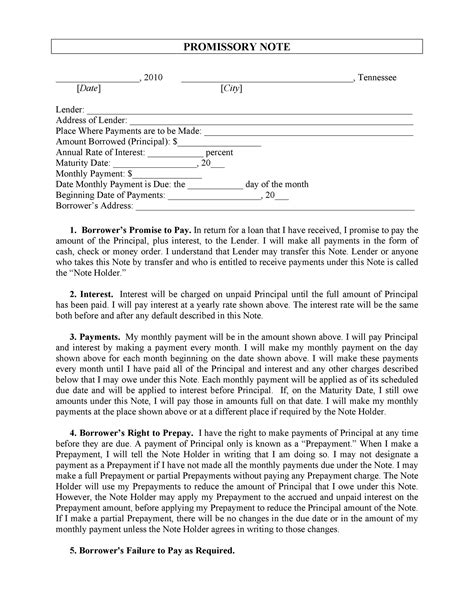 45 Free Promissory Note Templates And Forms Word And Pdf Templatelab