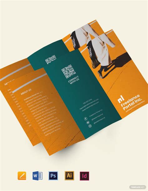 Tri Fold Freelance Job Brochure Template In Word Indesign Psd