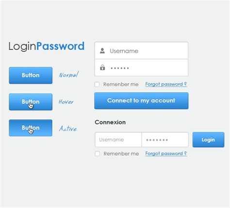 Simple Login Password Form Free Psd Psdexplorer