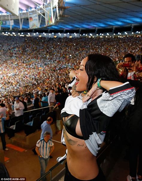 rihanna parties with world cup winning team germany as they celebrate daily mail online