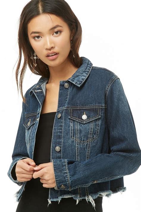 Shop Frayed Denim Jacket For Women From Latest Collection At Forever 21 336147