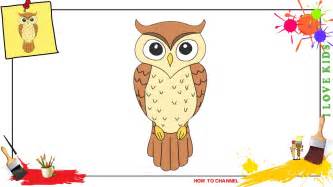 How To Draw An Owl 2 Simple Easy And Slowly Step By Step For Kids Youtube