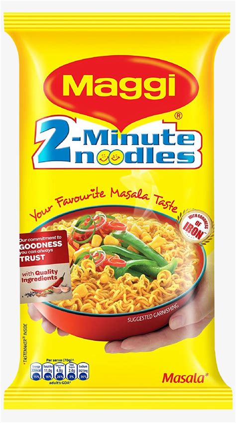 Maggi 2 Minute Noodles Masala 70g Transparent Png 1500x1500 Free