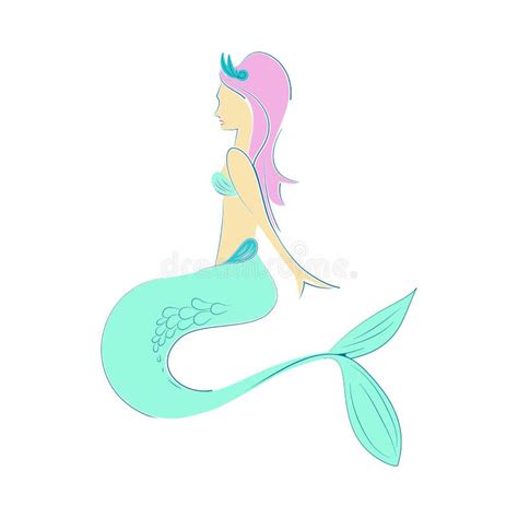 Mermaid Siren Vector Stock Vector Illustration Of Creature 206498037