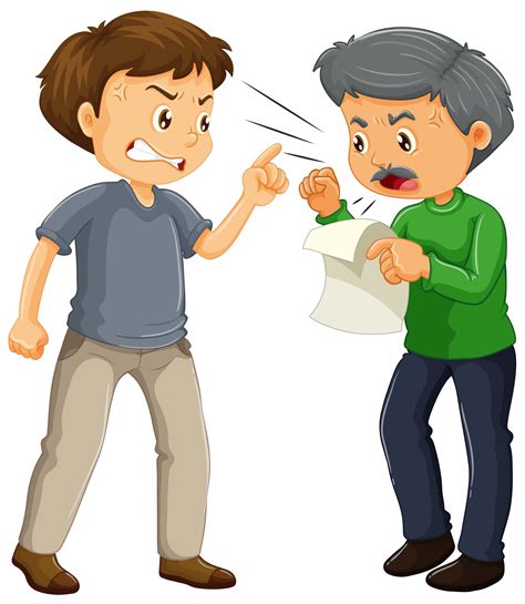 Two angry men arguing 374116 Vector Art at Vecteezy