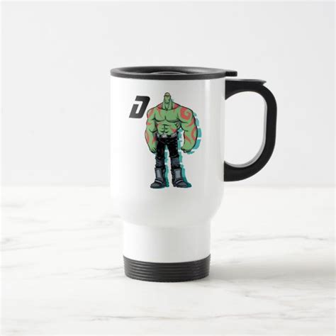 Guardians Of The Galaxy Drax Mugshot Travel Mug Mug