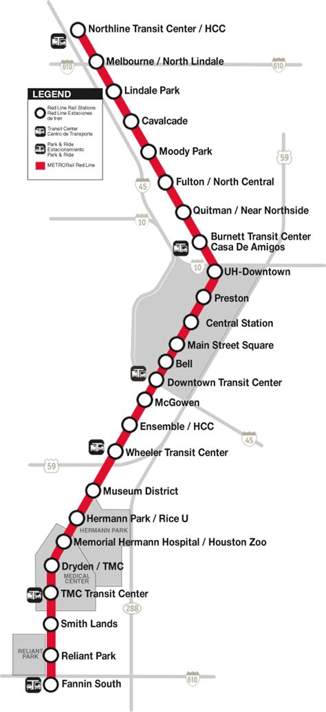 Metrorail Red Line Map Quitman Texas Medical Center Map