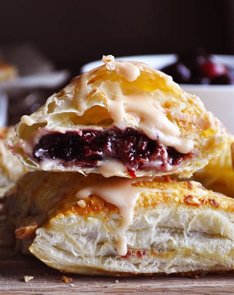 Cherry Turnovers with Cream Cheese and Almonds - Of Batter and Dough