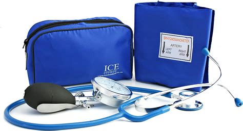 Aneroid Blue Sphygmomanometer With 1 Adult Cuff And Blue Stethoscope