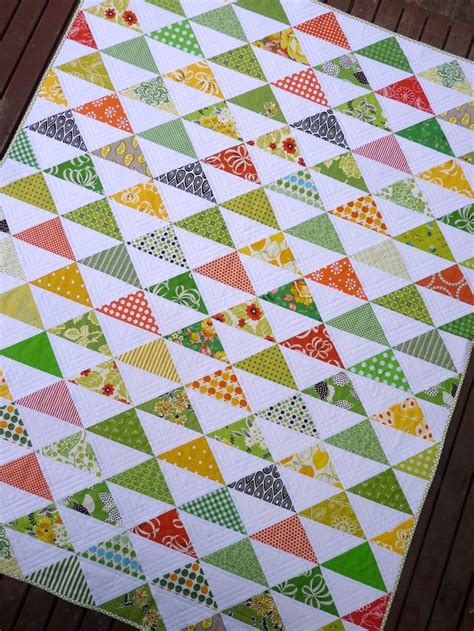 Citrus Hst Half Square Triangle Quilts Pattern Half Square Triangle