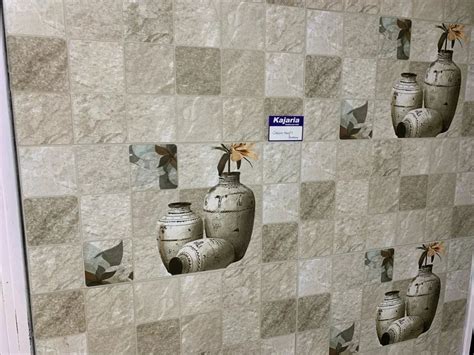 Gloss Kajaria Ceramic Bathroom Tiles Size 30 X 60 Cm Thickness 15