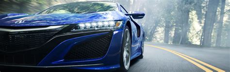Acura Nsx Car Vehicle Mist Road Motion Blur Dual Monitors