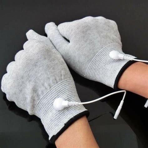 1pair Conductive Electrotherapy Massage Electrode Gloves Use With Tens Machine Ebay