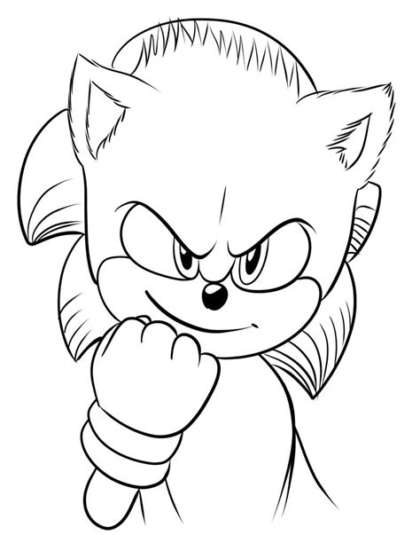 Dibujo De Sonic The Hedgehog De Sonic 2 La Película Para Colorear