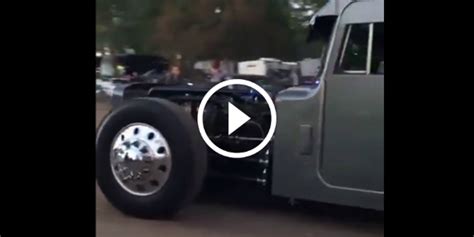Would You Cruise Around In A Hoodless Lowered Semi Truck