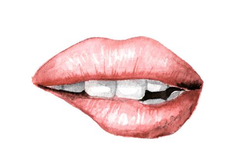 Woman Bite Lip Drawing Illustrations Royalty Free Vector Graphics
