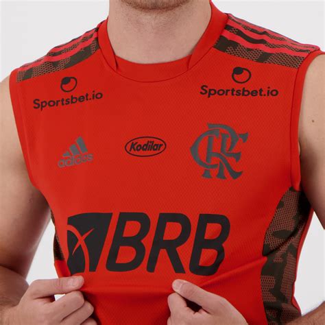 Regata Adidas Flamengo Treino 2021 Com Patrocínio Futfanatics