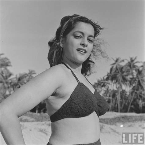 Nalini Jaywant Hindi Movie Star Sea Beach Photoshoot 1951 Movie