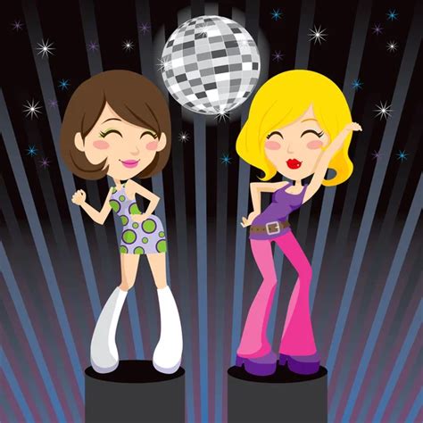 Disco Girls Stock Vectors Royalty Free Disco Girls Illustrations
