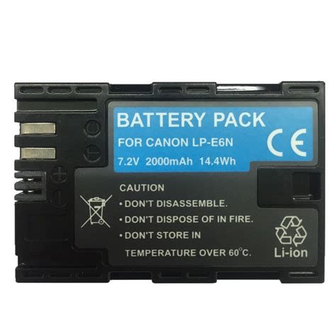 Lp E6n Lp E6 Lp E6n Lithium Batteries Pack Lp E6 Digital Camera Battery