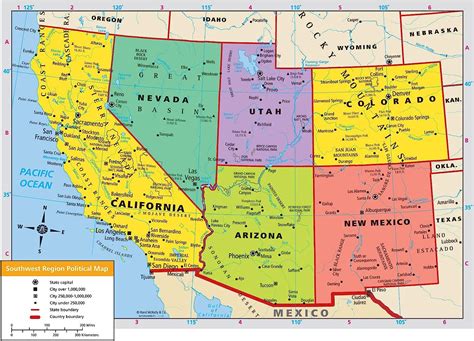 Map Of West United States World Map